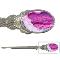 Abstract Pink Ocean Waves Letter Opener