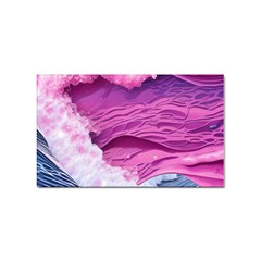 Abstract Pink Ocean Waves Sticker Rectangular (100 pack)