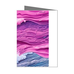 Abstract Pink Ocean Waves Mini Greeting Cards (pkg Of 8) by GardenOfOphir