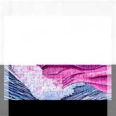 Abstract Pink Ocean Waves Rectangular Jigsaw Puzzl