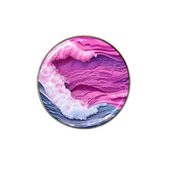 Abstract Pink Ocean Waves Hat Clip Ball Marker