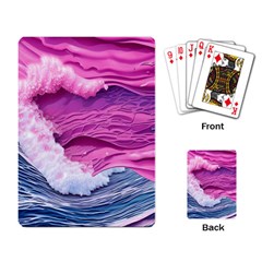 Abstract Pink Ocean Waves Playing Cards Single Design (Rectangle)