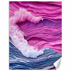 Abstract Pink Ocean Waves Canvas 12  x 16 