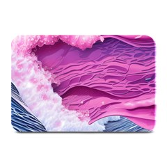 Abstract Pink Ocean Waves Plate Mats