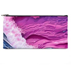 Abstract Pink Ocean Waves Pencil Case