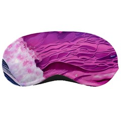 Abstract Pink Ocean Waves Sleeping Mask