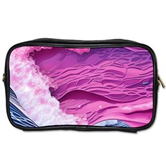 Abstract Pink Ocean Waves Toiletries Bag (two Sides) by GardenOfOphir