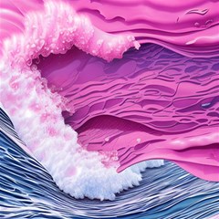 Abstract Pink Ocean Waves Play Mat (Square)