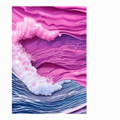 Abstract Pink Ocean Waves Small Garden Flag (Two Sides)