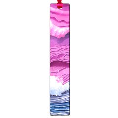 Abstract Pink Ocean Waves Large Book Marks