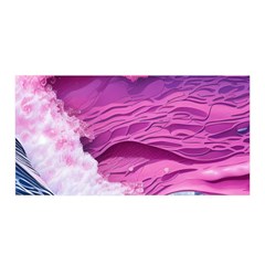 Abstract Pink Ocean Waves Satin Wrap 35  x 70 