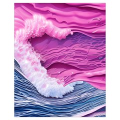 Abstract Pink Ocean Waves Drawstring Bag (Small)