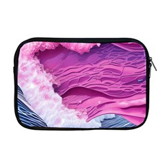 Abstract Pink Ocean Waves Apple Macbook Pro 17  Zipper Case by GardenOfOphir