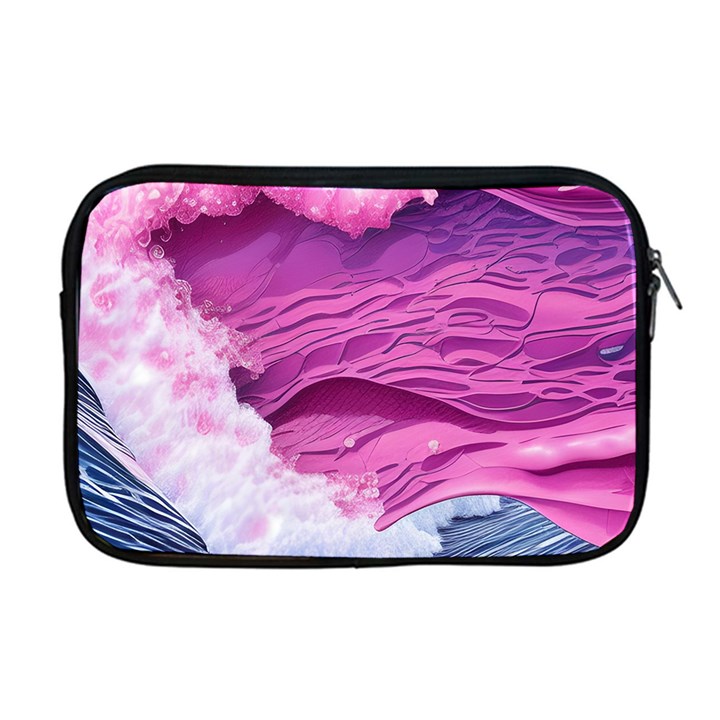 Abstract Pink Ocean Waves Apple MacBook Pro 17  Zipper Case