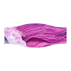 Abstract Pink Ocean Waves Stretchable Headband