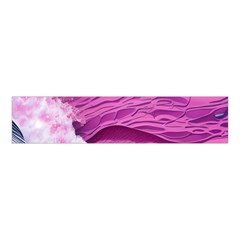 Abstract Pink Ocean Waves Velvet Scrunchie by GardenOfOphir