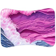 Abstract Pink Ocean Waves Velour Seat Head Rest Cushion