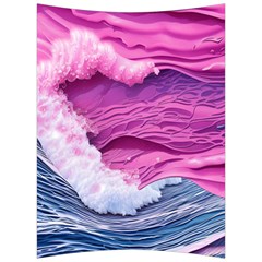 Abstract Pink Ocean Waves Back Support Cushion