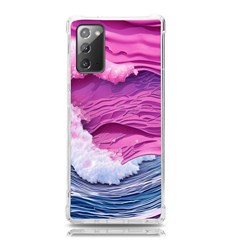 Abstract Pink Ocean Waves Samsung Galaxy Note 20 Tpu Uv Case by GardenOfOphir