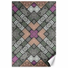 Mandala Decoration Floral Flower Indian Design Canvas 24  X 36  by Ravend