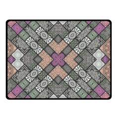 Mandala Decoration Floral Flower Indian Design Fleece Blanket (small) by Ravend