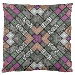 Mandala Decoration Floral Flower Indian Design Standard Premium Plush Fleece Cushion Case (two Sides) by Ravend