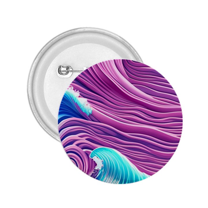 Pink Water Waves 2.25  Buttons