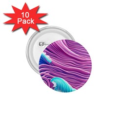 Pink Water Waves 1 75  Buttons (10 Pack) by GardenOfOphir