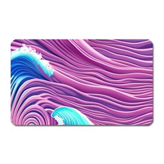 Pink Water Waves Magnet (rectangular) by GardenOfOphir