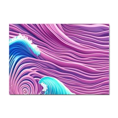 Pink Water Waves Sticker A4 (100 Pack) by GardenOfOphir