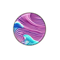 Pink Water Waves Hat Clip Ball Marker (4 Pack) by GardenOfOphir