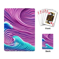 Pink Water Waves Playing Cards Single Design (rectangle) by GardenOfOphir