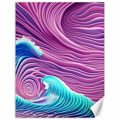 Pink Water Waves Canvas 12  X 16  by GardenOfOphir