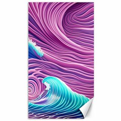 Pink Water Waves Canvas 40  X 72  by GardenOfOphir