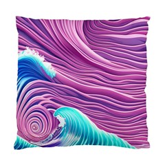 Pink Water Waves Standard Cushion Case (one Side) by GardenOfOphir