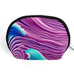 Pink Water Waves Accessory Pouch (medium) by GardenOfOphir