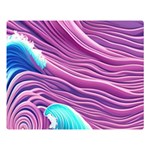 Pink Water Waves Premium Plush Fleece Blanket (Large) 80 x60  Blanket Front