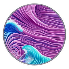 Pink Water Waves Wireless Fast Charger(white) by GardenOfOphir