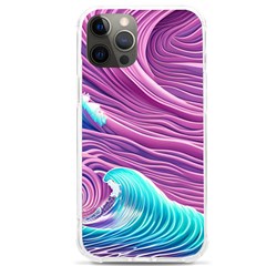 Pink Water Waves Iphone 12 Pro Max Tpu Uv Print Case by GardenOfOphir