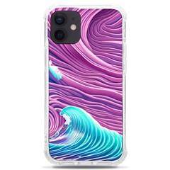 Pink Water Waves Iphone 12 Mini Tpu Uv Print Case	