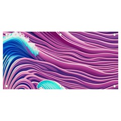 Pink Water Waves Banner And Sign 4  X 2  by GardenOfOphir