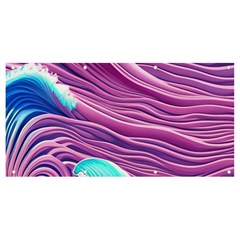 Pink Water Waves Banner And Sign 8  X 4  by GardenOfOphir