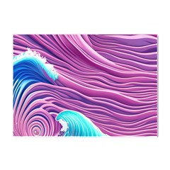 Pink Water Waves Crystal Sticker (a4) by GardenOfOphir