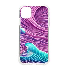 Pink Water Waves Iphone 11 Tpu Uv Print Case by GardenOfOphir