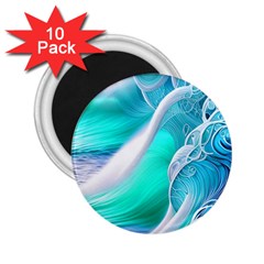 Pastel Simple Wave 2 25  Magnets (10 Pack)  by GardenOfOphir