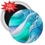 Pastel Simple Wave 3  Magnets (100 pack) Front