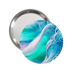 Pastel Simple Wave 2 25  Handbag Mirrors by GardenOfOphir