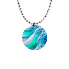 Pastel Simple Wave 1  Button Necklace by GardenOfOphir