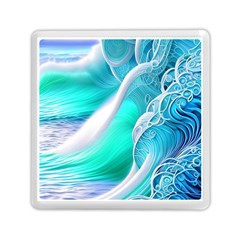 Pastel Simple Wave Memory Card Reader (square) by GardenOfOphir