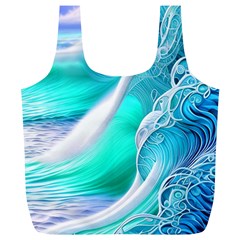 Pastel Simple Wave Full Print Recycle Bag (xl) by GardenOfOphir